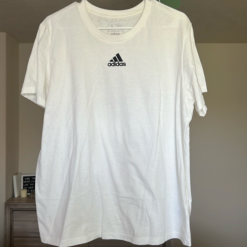 White Short Sleeve Adidas T-Shirt